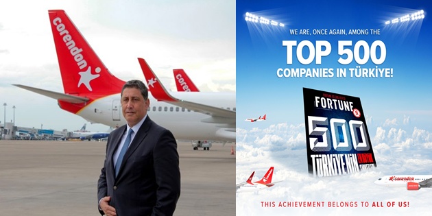Corendon Airlines, Türkiye’nin En Büyük 500 Şirketi Arasında